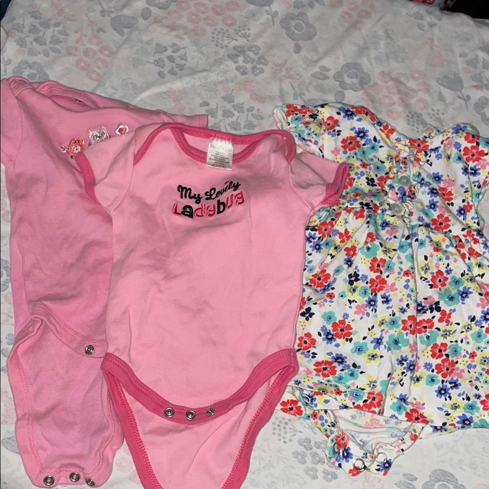 Soft Pink Bodysuit One Piece with Stretchy Fabric
